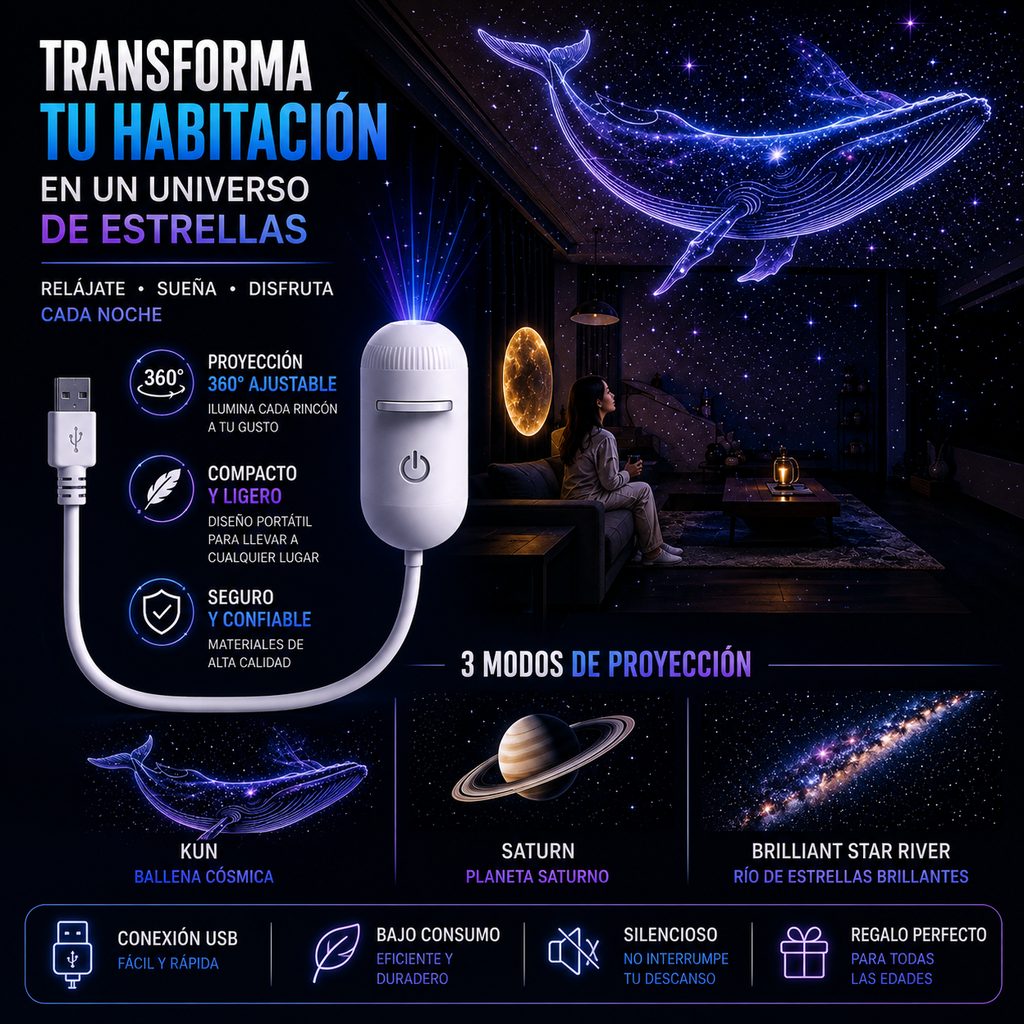 ®Mini proyector relajante 1 film