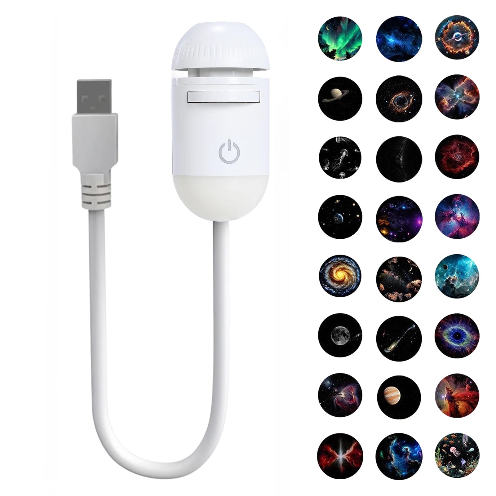 USB Star Night Light Nebula Ceiling LED Lamp Galaxy Projection Light Starry Sky Ambient Lamp for Bedroom Party and More