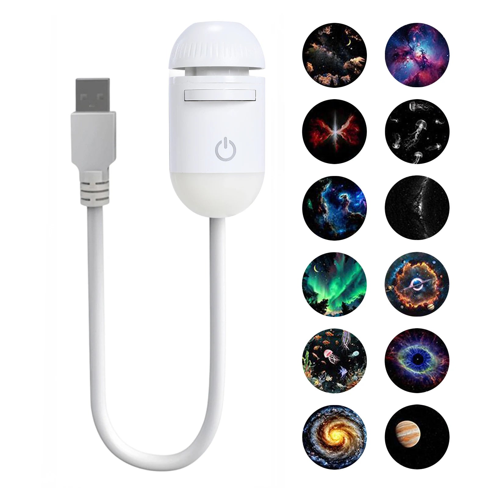 USB Star Night Light Nebula Ceiling LED Lamp Galaxy Projection Light Starry Sky Ambient Lamp for Bedroom Party and More