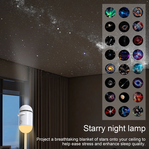USB Star Night Light Nebula Ceiling LED Lamp Galaxy Projection Light Starry Sky Ambient Lamp for Bedroom Party and More